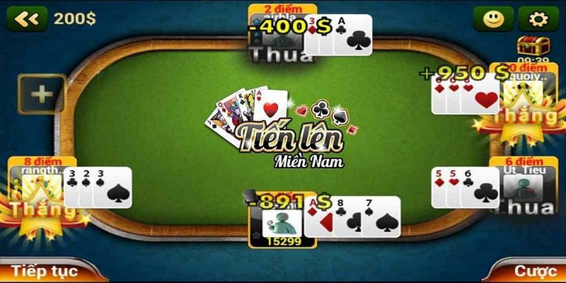 Tiến lên miền Nam ăn trắng được tính điểm như nào?