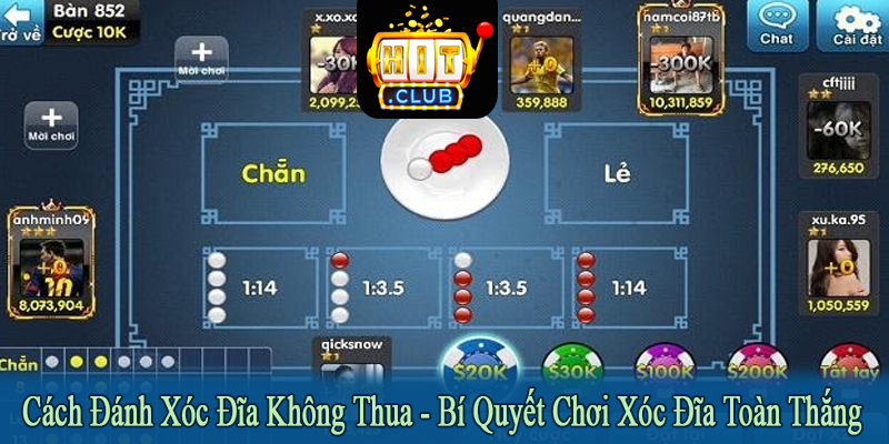 cách đánh xóc đĩa không thua
